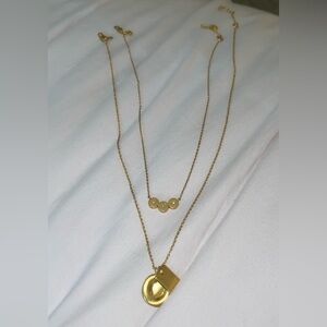 Madewell Gold Necklace Set- 2 Necklaces included
